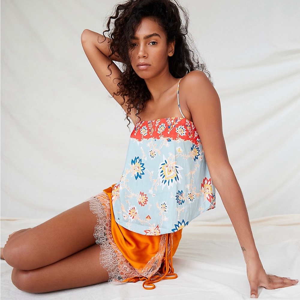 Free People True Blue Printed Cami